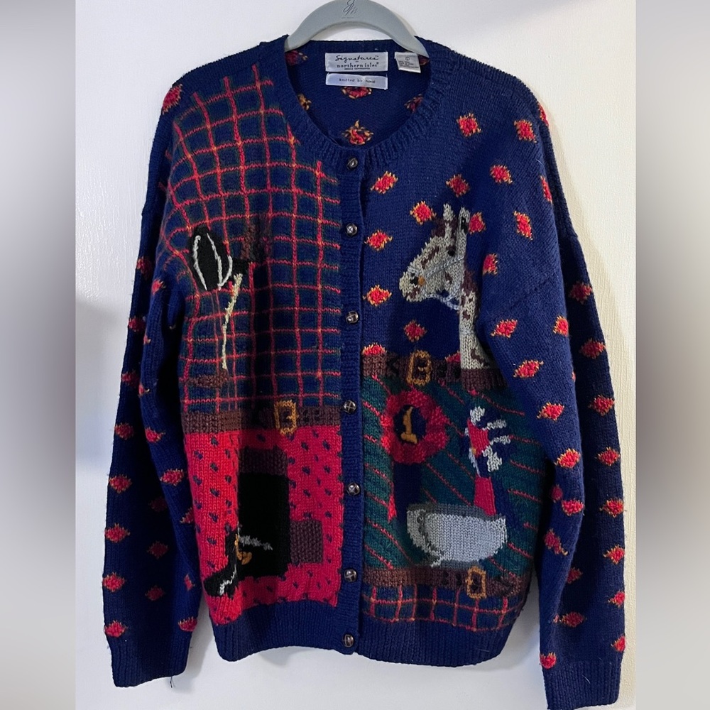 Horse cardigan size large northern isles